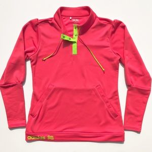 ADIDAS GOLF pink and green athletic jacket